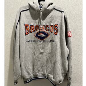 VTG Broncos Lee Hoodie in Gray‎ Size L